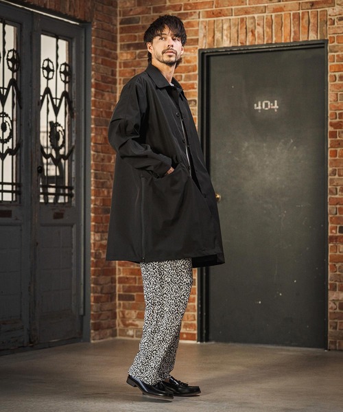 CAMBIO(カンビオ)の「mj11363- 脇ZIP付きAラインステンカラーコート(HLCM0226)(ステンカラーコート・メンズ・ブラック/ブルーグレー/ベージュ・S/M/L)」の8枚目の写真