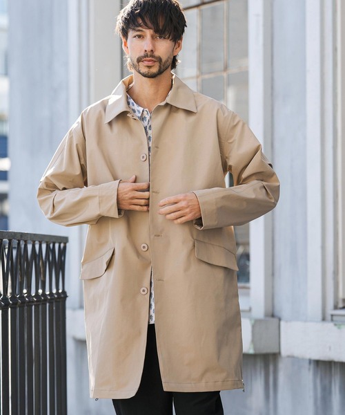 CAMBIO(カンビオ)の「mj11363- 脇ZIP付きAラインステンカラーコート(HLCM0226)(ステンカラーコート・メンズ・ブラック/ブルーグレー/ベージュ・S/M/L)」の15枚目の写真