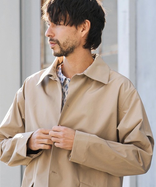 CAMBIO(カンビオ)の「mj11363- 脇ZIP付きAラインステンカラーコート(HLCM0226)(ステンカラーコート・メンズ・ブラック/ブルーグレー/ベージュ・S/M/L)」の16枚目の写真