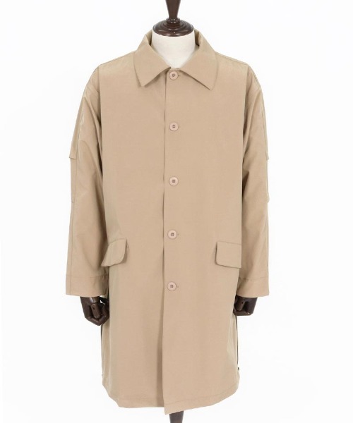 CAMBIO(カンビオ)の「mj11363- 脇ZIP付きAラインステンカラーコート(HLCM0226)(ステンカラーコート・メンズ・ブラック/ブルーグレー/ベージュ・S/M/L)」の19枚目の写真