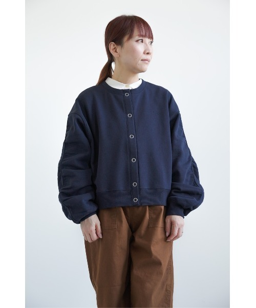 HEART MARKET(ハートマーケット)の「袖シャーリング釦カーディガン(カーディガン/ボレロ・レディース・ピンク/ホワイト系その他/ネイビー・FREE)」の13枚目の写真
