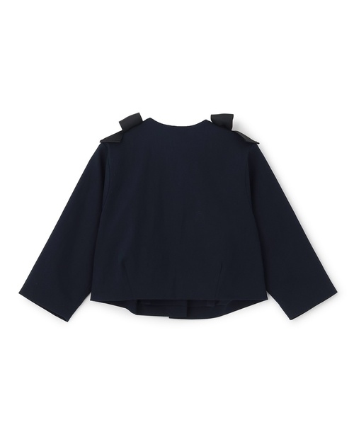 petit main（プティマイン）の「リボンショートジャケット（ブルゾン・キッズ・ドット/ネイビー・L/S/M）」の9枚目の写真