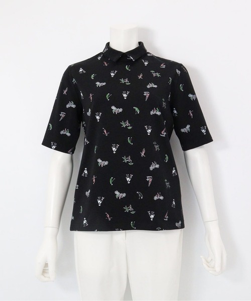 Picone CLUB(ピッコーネクラブ)の「UV冷感五分袖コットンプルオーバー(Tシャツ/カットソー・レディース・ブラック/ホワイト/ライトグリーン/ピンク・13号/11号/9号)」の5枚目の写真