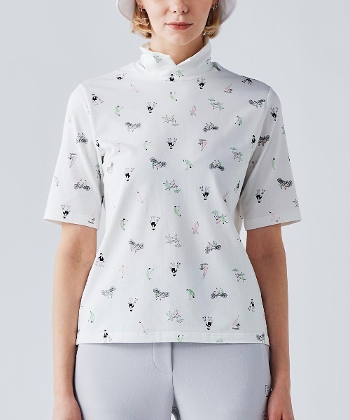 Picone CLUB(ピッコーネクラブ)の「UV冷感五分袖コットンプルオーバー(Tシャツ/カットソー・レディース・ブラック/ホワイト/ライトグリーン/ピンク・13号/11号/9号)」の13枚目の写真