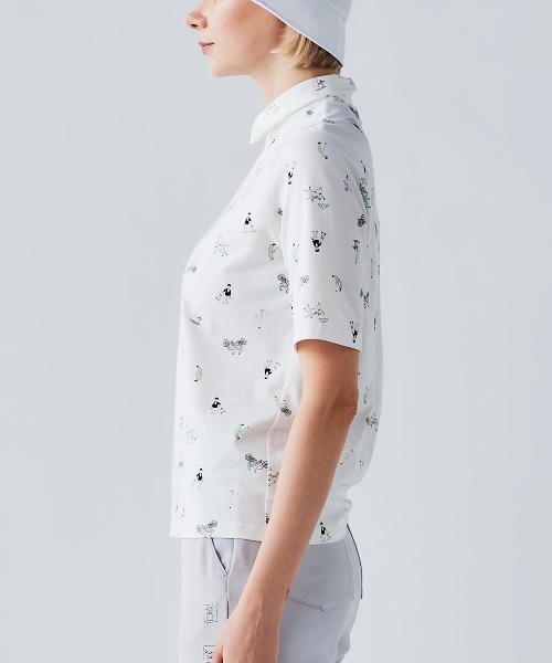Picone CLUB(ピッコーネクラブ)の「UV冷感五分袖コットンプルオーバー(Tシャツ/カットソー・レディース・ブラック/ホワイト/ライトグリーン/ピンク・13号/11号/9号)」の14枚目の写真