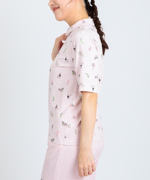Picone CLUB(ピッコーネクラブ)の「UV冷感五分袖コットンプルオーバー(Tシャツ/カットソー・レディース・ブラック/ホワイト/ライトグリーン/ピンク・13号/11号/9号)」の21枚目の写真