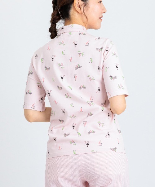 Picone CLUB(ピッコーネクラブ)の「UV冷感五分袖コットンプルオーバー(Tシャツ/カットソー・レディース・ブラック/ホワイト/ライトグリーン/ピンク・13号/11号/9号)」の22枚目の写真