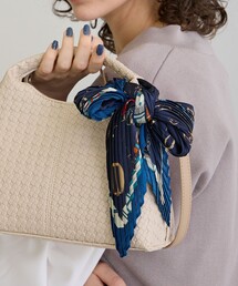 NICOLE white | 柄プリーツスカーフ(ストール/ショール)