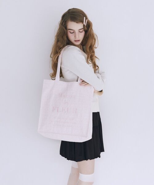 ツイードロゴ刺繍スクエアトートバッグ（トートバッグ）｜Maison de