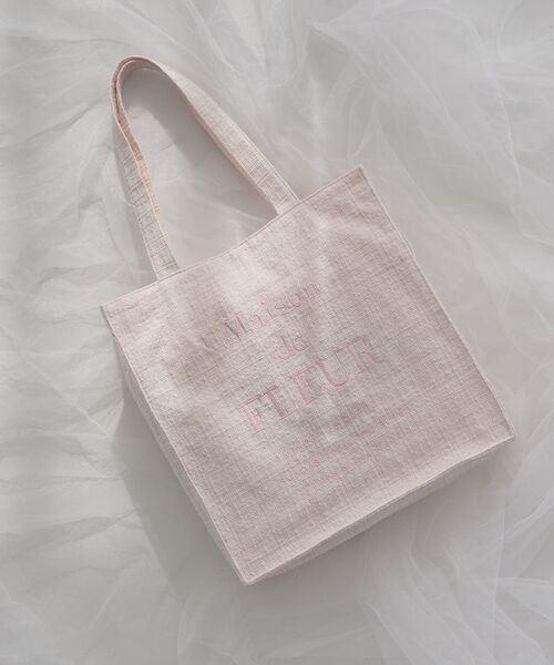 ツイードロゴ刺繍スクエアトートバッグ（トートバッグ）｜Maison de