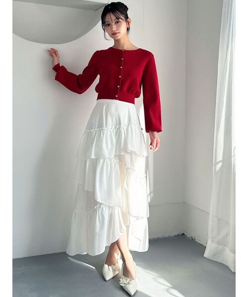 RESEXXY（リゼクシー）の「ランダムヘムフレアロングスカート（スカート・レディース・ブラック/アイボリー/ホワイト・FREE）」の6枚目の写真