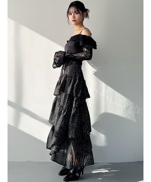 RESEXXY（リゼクシー）の「ランダムヘムフレアロングスカート（スカート・レディース・ブラック/アイボリー/ホワイト・FREE）」の11枚目の写真