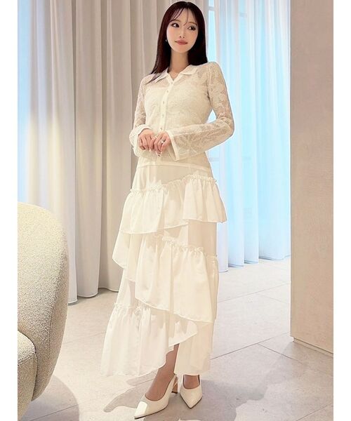 RESEXXY（リゼクシー）の「ランダムヘムフレアロングスカート（スカート・レディース・ブラック/アイボリー/ホワイト・FREE）」の20枚目の写真