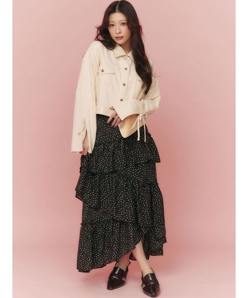 RESEXXY（リゼクシー）の「ランダムヘムフレアロングスカート（スカート・レディース・ブラック/アイボリー/ホワイト・FREE）」の22枚目の写真