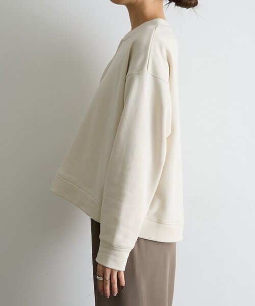 Jena espace merveilleux(ジェナ エスパスメルヴェイユ)の「裏毛ハーフジッププルオーバー(Tシャツ/カットソー・レディース・チャコールグレー/アイボリー/ライトグレー・FREE)」の6枚目の写真