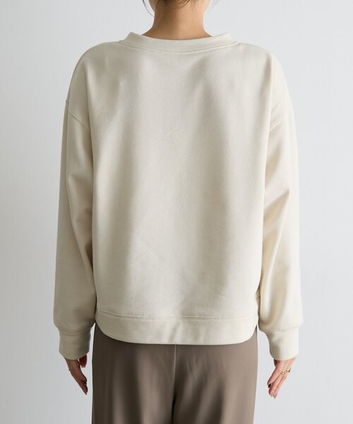 Jena espace merveilleux(ジェナ エスパスメルヴェイユ)の「裏毛ハーフジッププルオーバー(Tシャツ/カットソー・レディース・チャコールグレー/アイボリー/ライトグレー・FREE)」の7枚目の写真