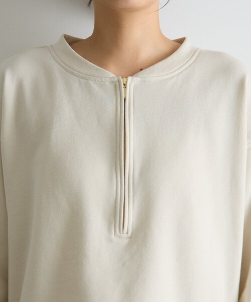 Jena espace merveilleux(ジェナ エスパスメルヴェイユ)の「裏毛ハーフジッププルオーバー(Tシャツ/カットソー・レディース・チャコールグレー/アイボリー/ライトグレー・FREE)」の8枚目の写真