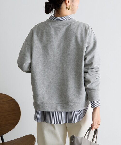 Jena espace merveilleux(ジェナ エスパスメルヴェイユ)の「裏毛ハーフジッププルオーバー(Tシャツ/カットソー・レディース・チャコールグレー/アイボリー/ライトグレー・FREE)」の17枚目の写真