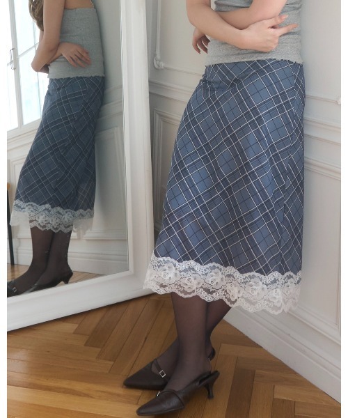Stretch sheer skirt/ストレッチシアースカート（スカート）｜Smyeon