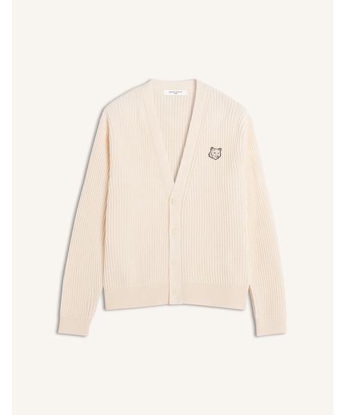 Maison Kitsune（メゾンキツネ）の「FOX HEAD COTTON RIBBED CARDIGAN（カーディガン/ボレロ・メンズ・ネイビー/オフホワイト・L/M/S）」の2枚目の写真