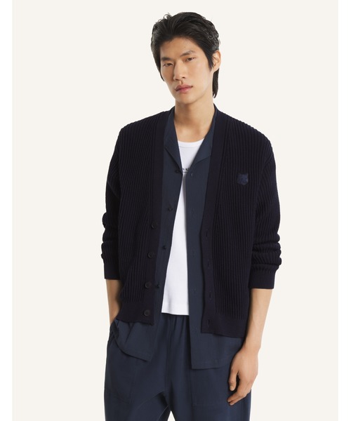 Maison Kitsune（メゾンキツネ）の「FOX HEAD COTTON RIBBED CARDIGAN（ニット/セーター・メンズ・ネイビー・L/M/S）」の5枚目の写真