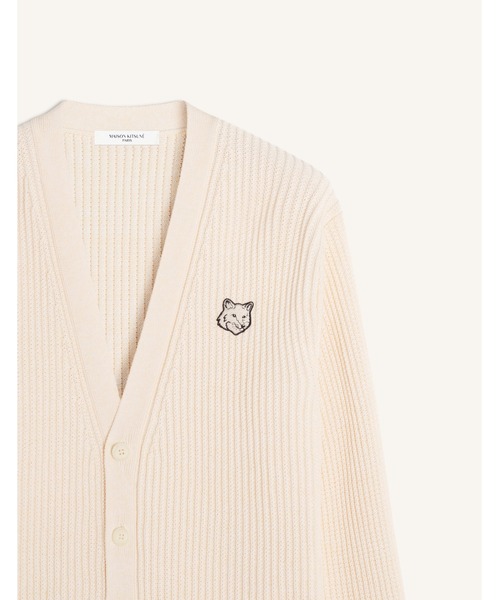 Maison Kitsune（メゾンキツネ）の「FOX HEAD COTTON RIBBED CARDIGAN（カーディガン/ボレロ・メンズ・ネイビー/オフホワイト・L/M/S）」の11枚目の写真