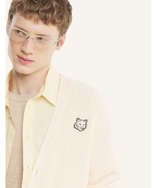 Maison Kitsune（メゾンキツネ）の「FOX HEAD COTTON RIBBED CARDIGAN（カーディガン/ボレロ・メンズ・ネイビー/オフホワイト・L/M/S）」の15枚目の写真