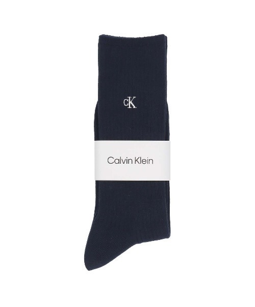 Calvin Klein（カルバン・クライン）の「Calvin Klein 消臭加工 オーガニックコットン混 ワンポイント リブソックス 02542110（ソックス/靴下・メンズ・ブラック/ライトグレー/ホワイト/ダークネイビー/チャコール・25-27CM）」の5枚目の写真