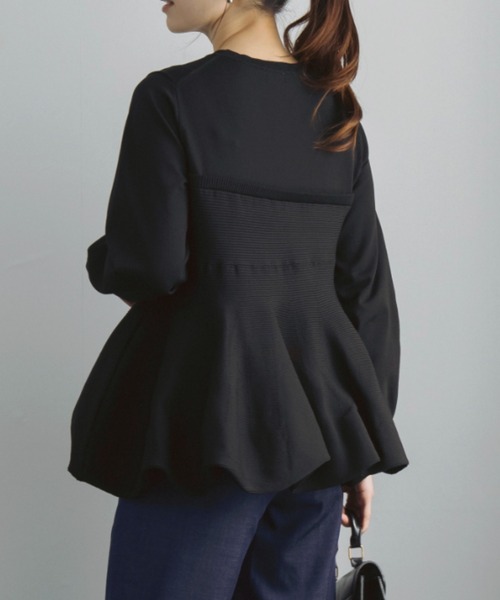 Sono(ソーノ)の「【新作 3/13発売】【SONO/ソーノ】バウンスビスチェニットプルオーバー(Tシャツ/カットソー・レディース・ホワイト/ブラック・F)」の9枚目の写真