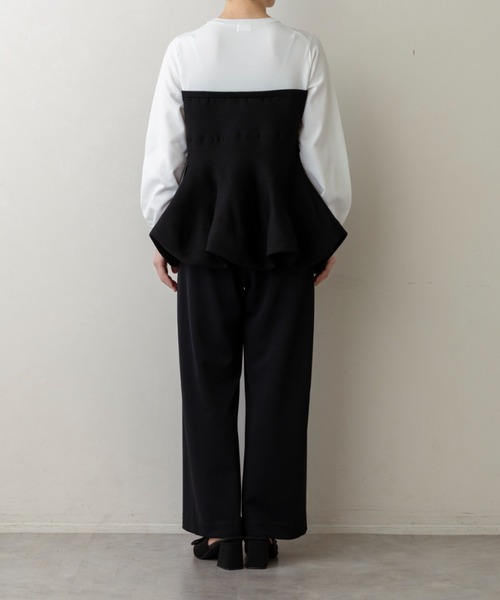 Sono(ソーノ)の「【新作 3/13発売】【SONO/ソーノ】バウンスビスチェニットプルオーバー(Tシャツ/カットソー・レディース・ホワイト/ブラック・F)」の14枚目の写真
