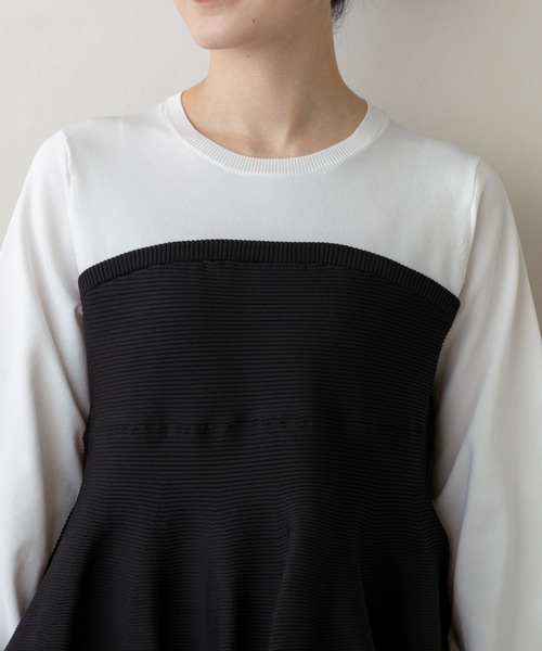Sono(ソーノ)の「【新作 3/13発売】【SONO/ソーノ】バウンスビスチェニットプルオーバー(Tシャツ/カットソー・レディース・ホワイト/ブラック・F)」の15枚目の写真