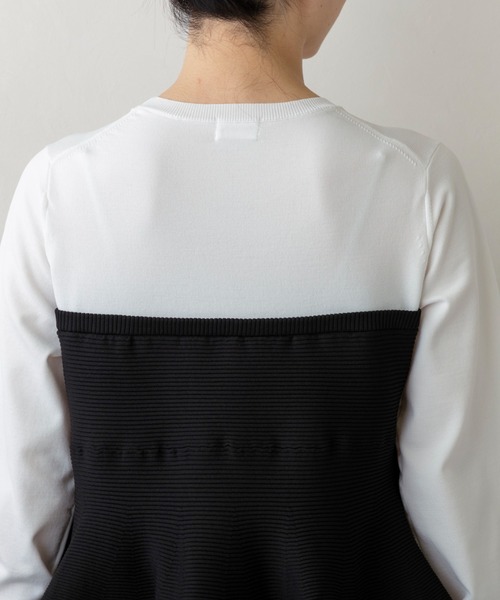 Sono(ソーノ)の「【新作 3/13発売】【SONO/ソーノ】バウンスビスチェニットプルオーバー(Tシャツ/カットソー・レディース・ホワイト/ブラック・F)」の16枚目の写真