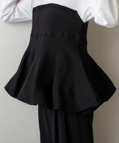 Sono(ソーノ)の「【新作 3/13発売】【SONO/ソーノ】バウンスビスチェニットプルオーバー(Tシャツ/カットソー・レディース・ホワイト/ブラック・F)」の18枚目の写真