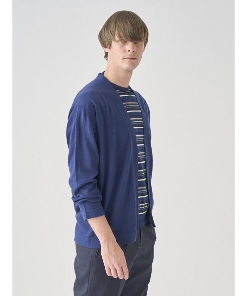 JOHN SMEDLEY(ジョンスメドレー)の「ボタンレス長袖カーディガン(カーディガン/ボレロ・メンズ・ネイビー系1・S/L/M)」の7枚目の写真