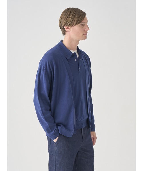 JOHN SMEDLEY(ジョンスメドレー)の「ボタンレス長袖カーディガン(カーディガン/ボレロ・メンズ・ネイビー系1・S/L/M)」の3枚目の写真