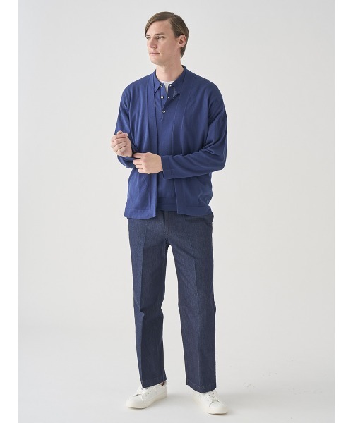 JOHN SMEDLEY(ジョンスメドレー)の「ボタンレス長袖カーディガン(カーディガン/ボレロ・メンズ・ネイビー系1・S/L/M)」の4枚目の写真