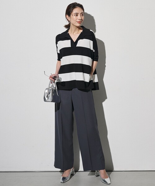ICB(アイシービー)の「【CLASSY.掲載・新色追加・WEB限定カラーあり】FluidBackSatin ワイドパンツ(その他パンツ・レディース・ブラック系/ネイビー系/グレー系/サックスブルー系/ライトグレー系7/ブルー系/ダークグリーン系・00/6/4/2/0)」の22枚目の写真