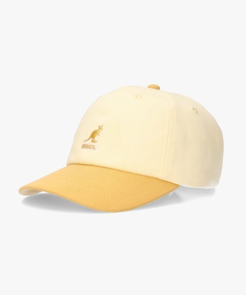 KANGOL(カンゴール)の「KANGOL KIDS COLOR BLOCK BALL CAP / カンゴール(キャップ・キッズ・イエロー/アイボリー・kids-M/kids-L)」の1枚目の写真