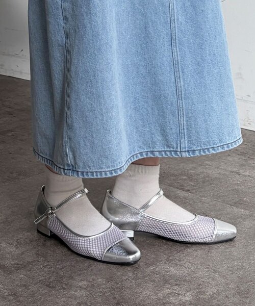 Chez toi(シェトワ)の「メッシュメリージェーン(その他シューズ・レディース・ブラック/シルバー・MEDIUM/LARGE)」の14枚目の写真