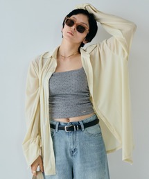 シアーベロアロングスリーブシャツ / Sheer Velour Long Sleeve Shirt