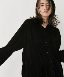 VION | Sheer Velour Long Sleeve Shirt / シアーベロアロングスリーブシャツ(シャツ/ブラウス)