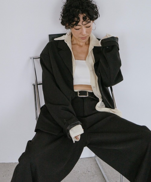 VION（ヴィオン）の「Sheer Velour Long Sleeve Shirt / シアーベロアロングスリーブシャツ（シャツ/ブラウス・レディース・ブルー/ブラック/イエロー・FREE）」の15枚目の写真