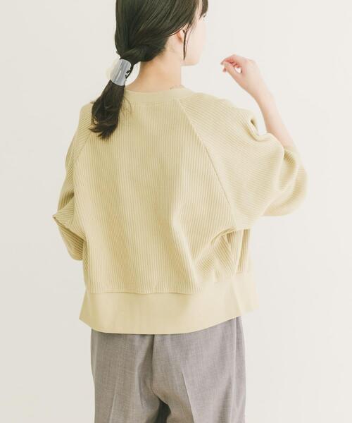 ITEMS URBANRESEARCH（アイテムズ アーバンリサーチ）の「針抜きドルマンカーディガン（カーディガン/ボレロ・レディース・ブラック/イエロー系その他/オフホワイト・FREE）」の4枚目の写真