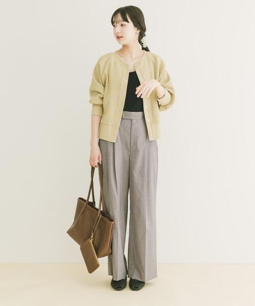 ITEMS URBANRESEARCH（アイテムズ アーバンリサーチ）の「針抜きドルマンカーディガン（カーディガン/ボレロ・レディース・ブラック/イエロー系その他/オフホワイト・FREE）」の22枚目の写真