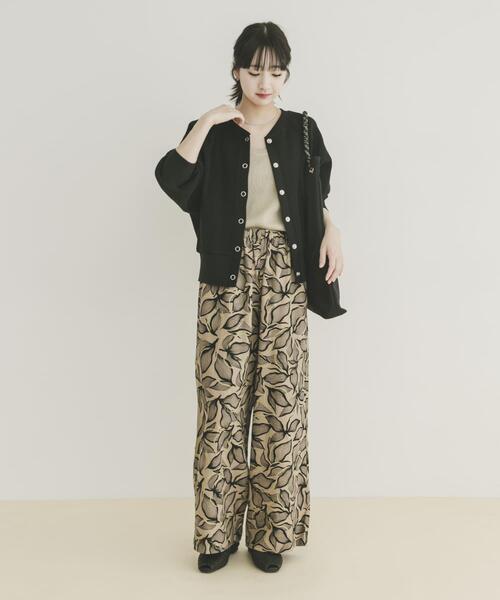 ITEMS URBANRESEARCH（アイテムズ アーバンリサーチ）の「針抜きドルマンカーディガン（カーディガン/ボレロ・レディース・ブラック/イエロー系その他/オフホワイト・FREE）」の5枚目の写真