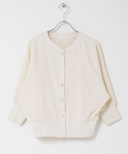 ITEMS URBANRESEARCH（アイテムズ アーバンリサーチ）の「針抜きドルマンカーディガン（カーディガン/ボレロ・レディース・ブラック/イエロー系その他/オフホワイト・FREE）」の14枚目の写真