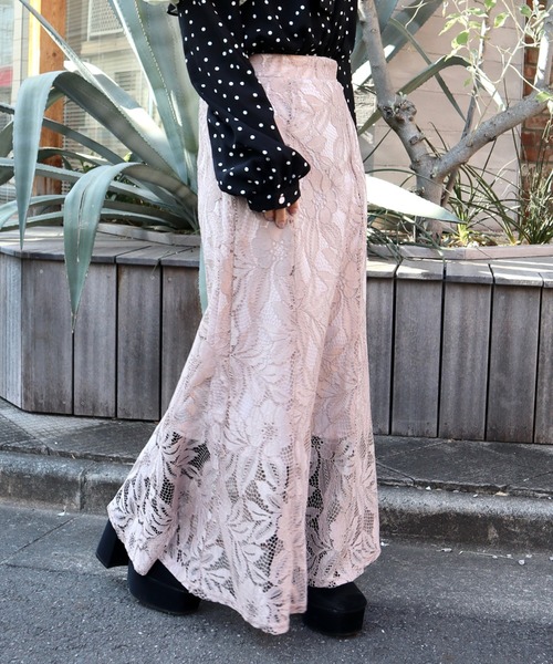 CECIL McBEE（セシルマクビー）の「レースマーメイドスカート（スカート・レディース・ブラック/ライトベージュ・MEDIUM/LARGE）」の11枚目の写真
