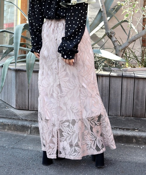 CECIL McBEE（セシルマクビー）の「レースマーメイドスカート（スカート・レディース・ブラック/ライトベージュ・MEDIUM/LARGE）」の12枚目の写真