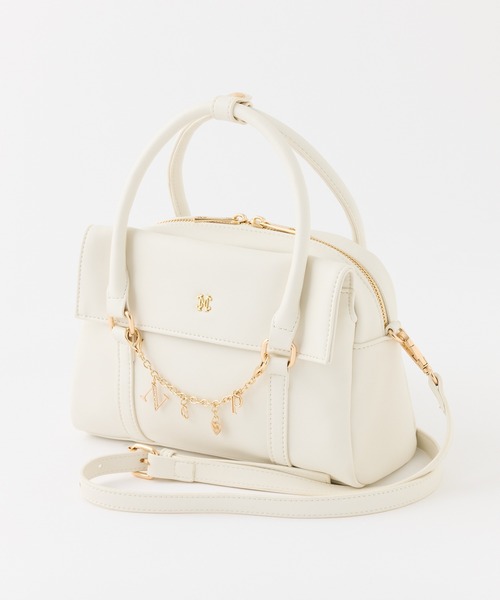 one after another NICE CLAUP（ワンアフターアナザーナイスクラップ）の「チェーンチャーム付きバッグ（ショルダーバッグ・レディース・サックスブルー/アイボリー/ブラック/ピンク・FREE）」の5枚目の写真