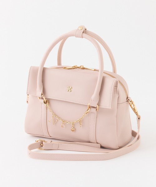 one after another NICE CLAUP（ワンアフターアナザーナイスクラップ）の「チェーンチャーム付きバッグ（ショルダーバッグ・レディース・サックスブルー/アイボリー/ブラック/ピンク・FREE）」の6枚目の写真